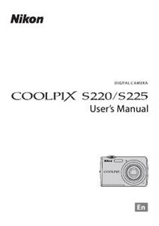 Nikon Coolpix S220 manual. Camera Instructions.